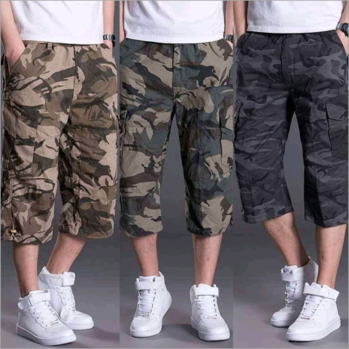 Any Color Mens Camouflage Print Capri