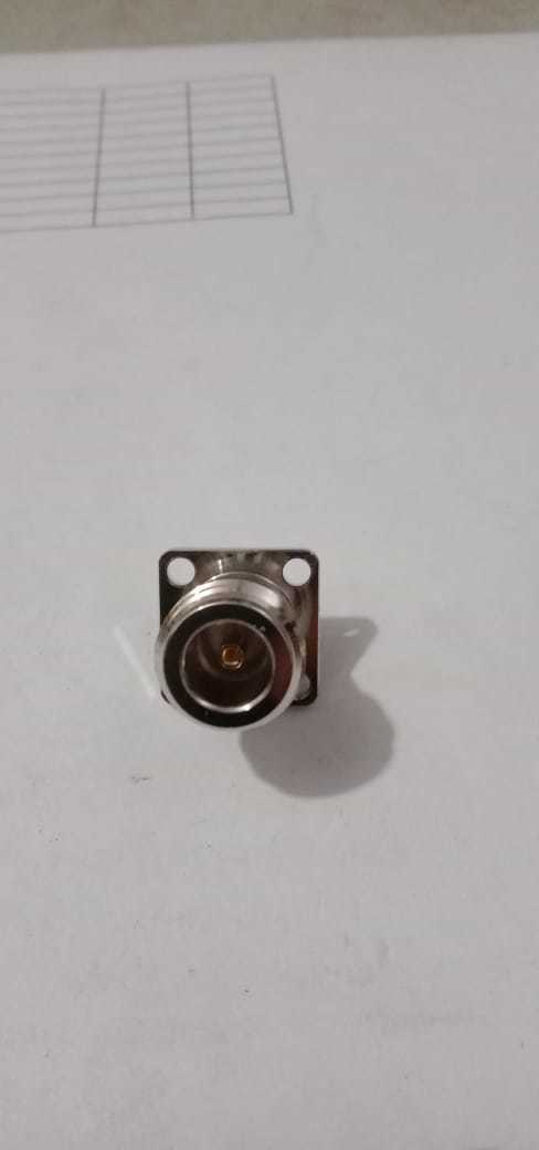 N F 4 Hole 19mm Solder - Brass, 50 Watt Power, 50 Ohm Impedance, 6 Ghz Frequency | Ideal For Ibs/bts Network Applications, Compact Size 3cm, Lightweight 20 Grams