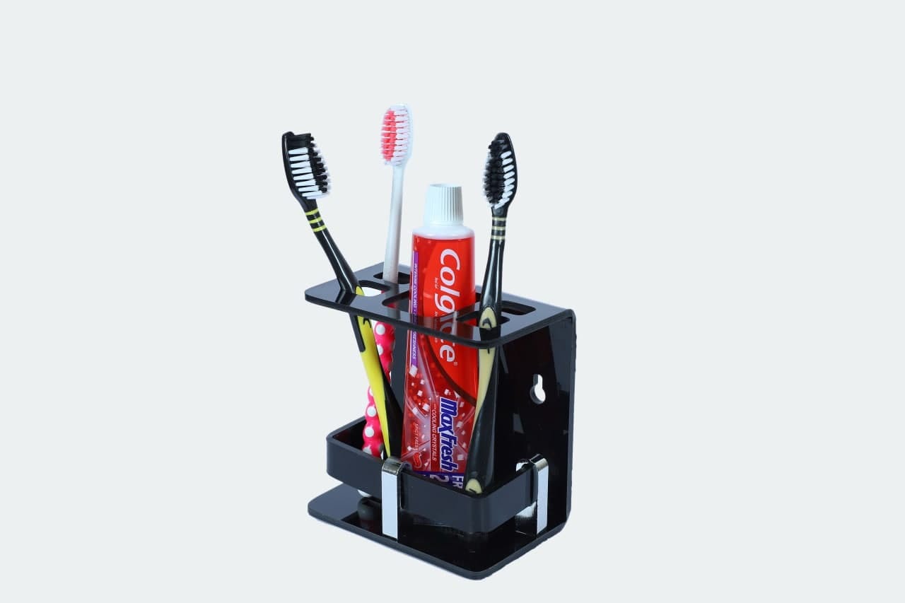 Black Acrylic Toothpast Holder