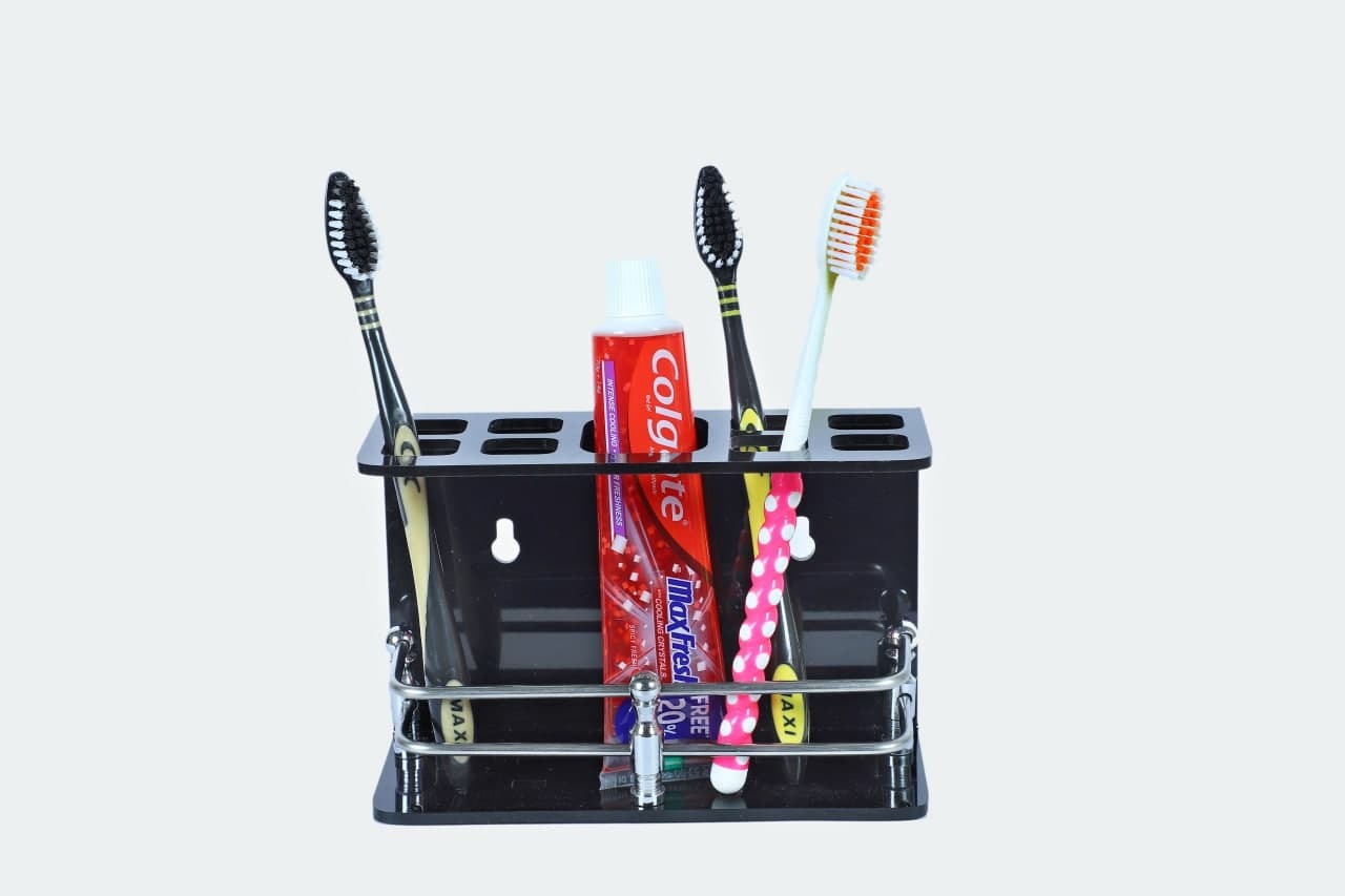 Big Black Acrylic Toothpast Holder