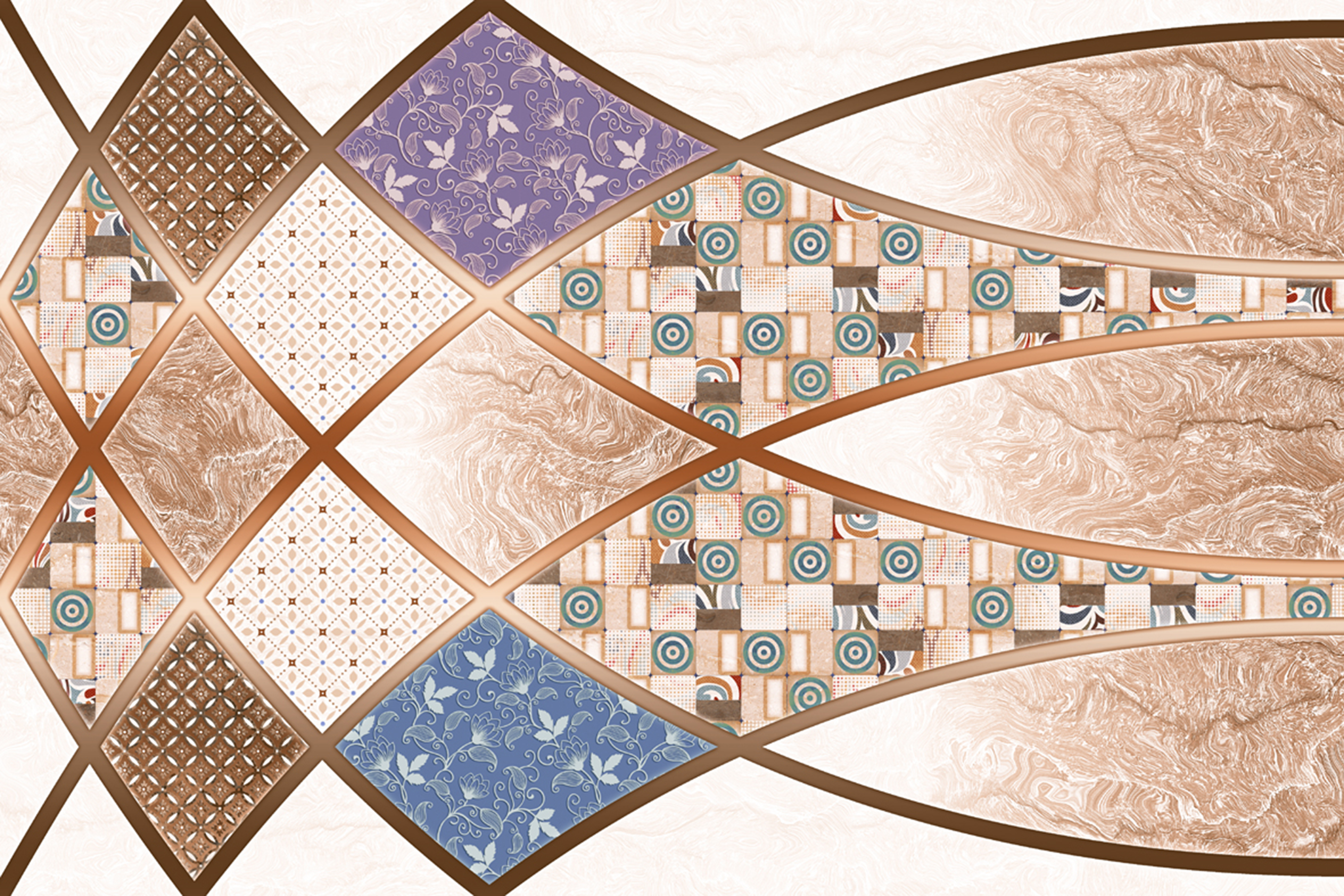 Browns / Tans 15179 Glossy Ceramic Wall Tiles 300x450mm