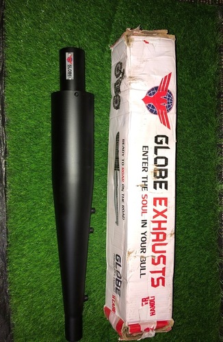 माइल्ड स्टील रॉयल एनफील्ड ग्लोब वाइल्ड बोअर साइलेंसर