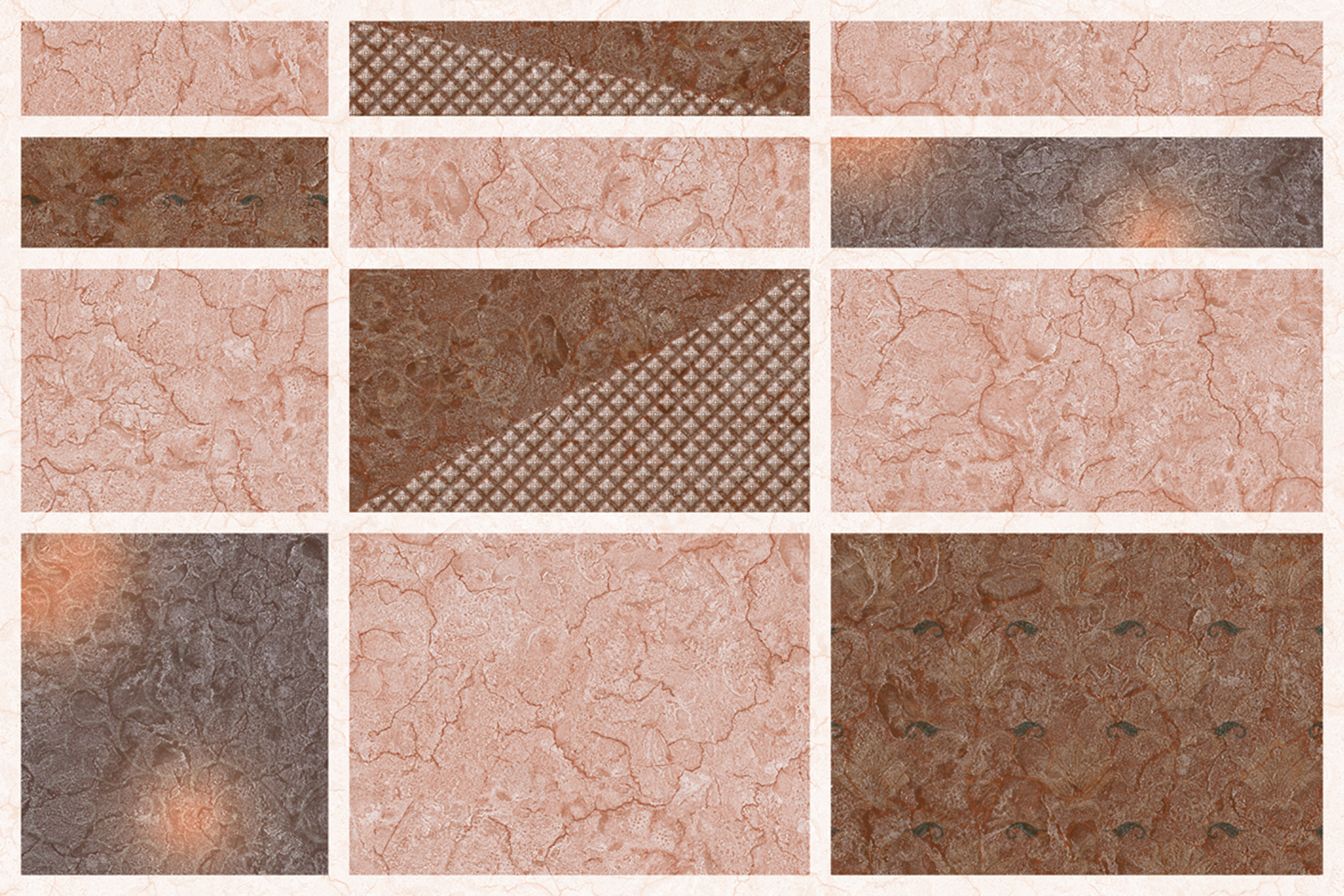 Browns / Tans 15181 Glossy Ceramic Wall Tiles 300x450mm