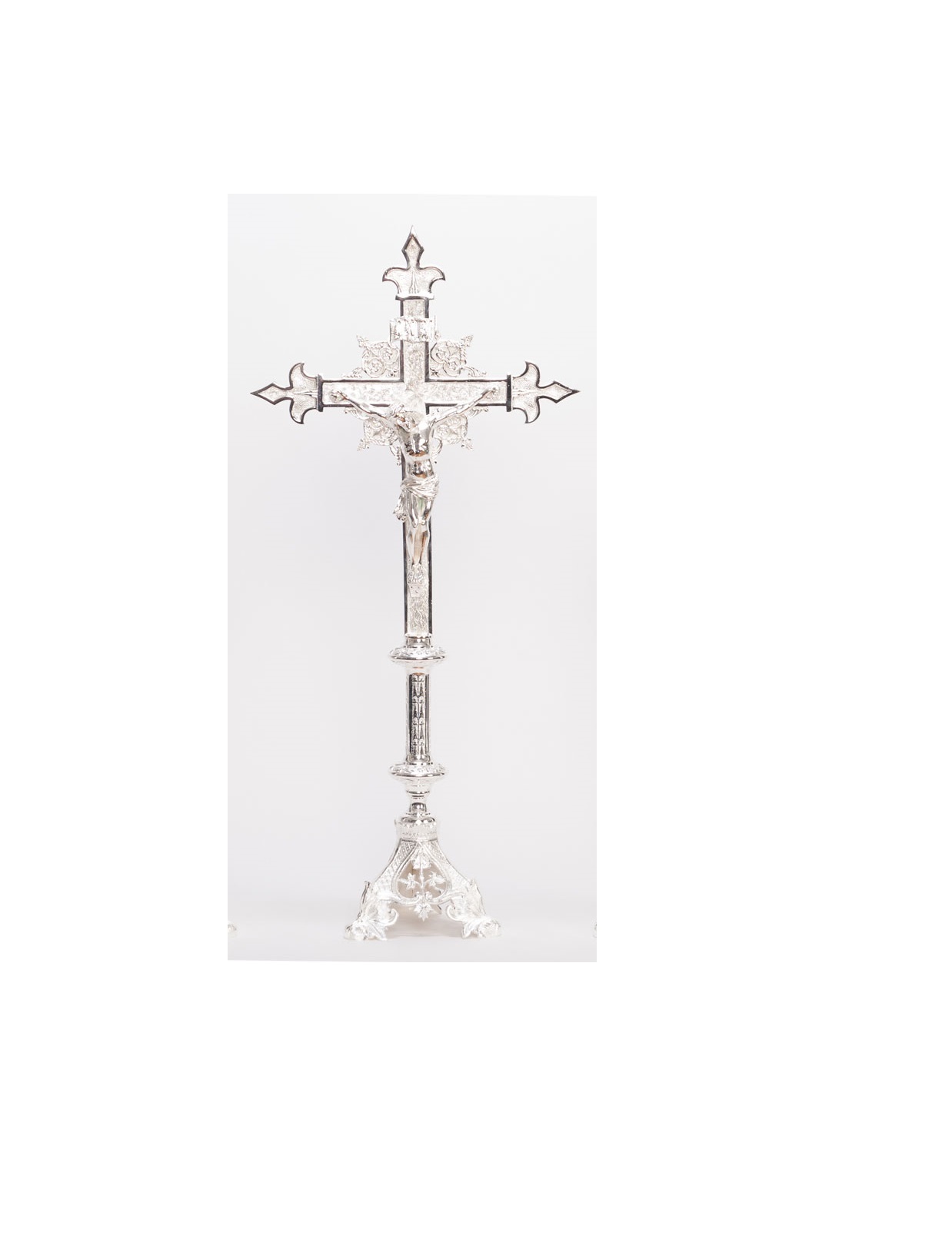 Brass Church Shaped Altar Table Cross