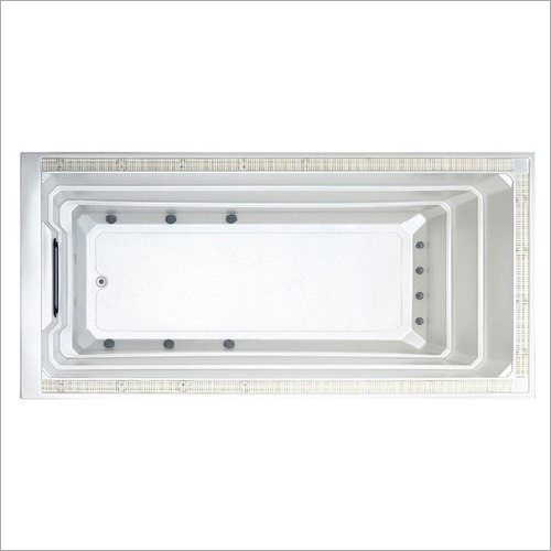Designer Acrylic Endless Pools - Glossy & Satin Finish, Floor Mounted Rectangular Design in Elegant White