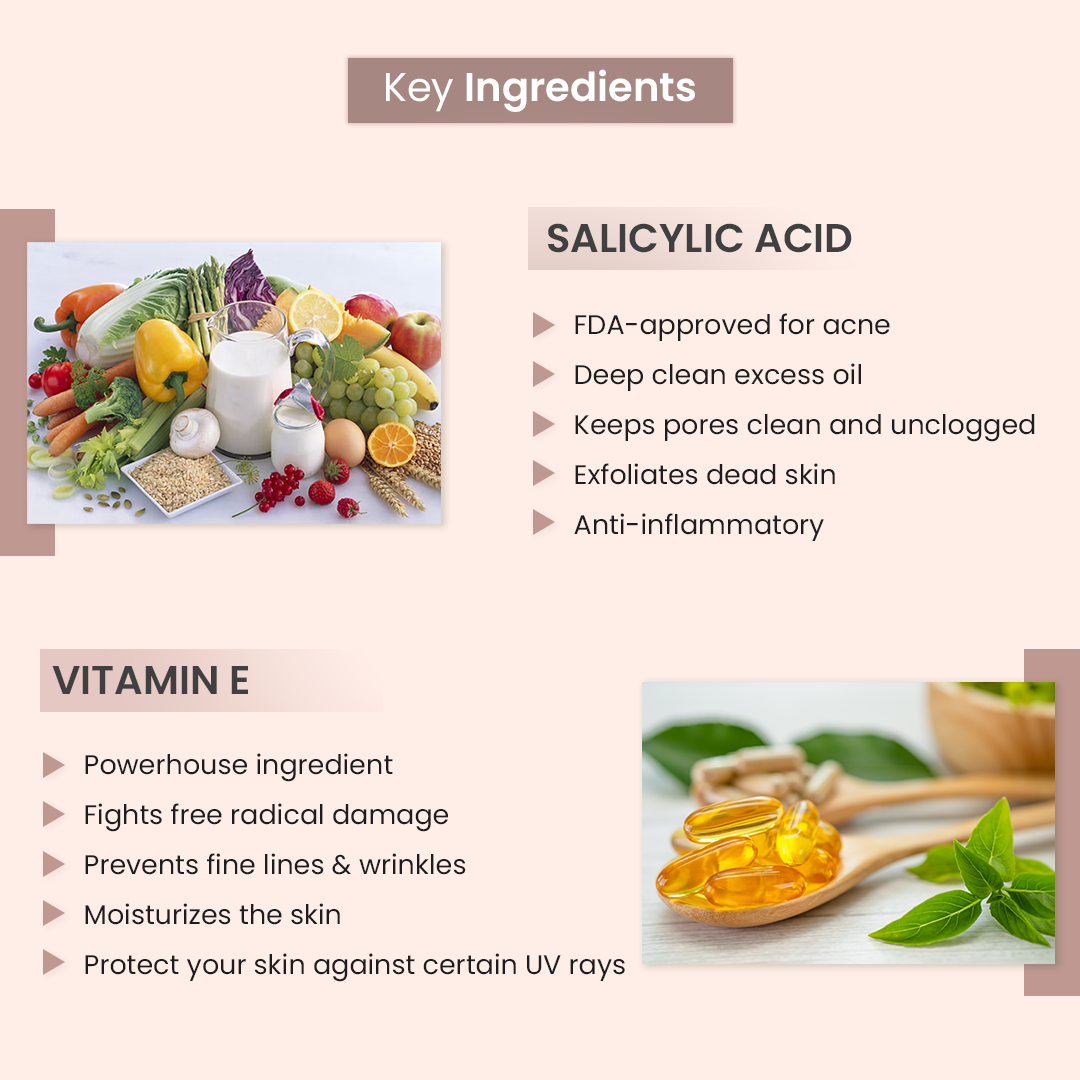 Acne Control Clean & Clear Facewash With Salicylic Acid & Vitamin E - 100ml Age Group: Unisex