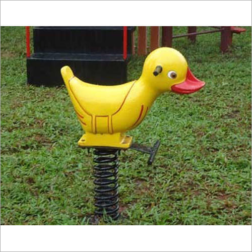 Duck Spring Rider - FRP Material, 2 X 2 X 2.5 Inch Size, Bright Yellow Color | Safe Play Area for Children Aged 0-6 Years, Ideal for One Kid at a Time