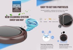 Brown Robot Vacuum And Mop Works With Alexa And Google Assistant