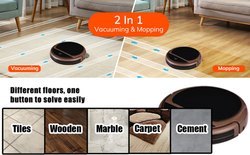 Brown Robot Vacuum And Mop Works With Alexa And Google Assistant