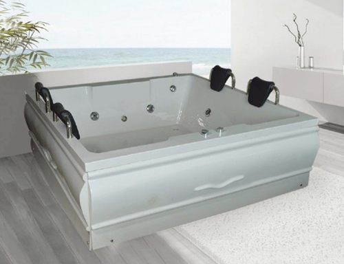 आयताकार अपोलो व्हाइट चार्म 6X6 फीट जकूज़ी बाथ टब