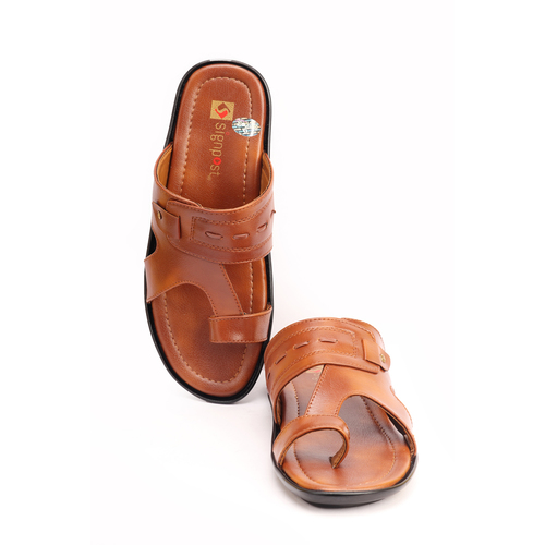 टैन साइनपोस्ट पुरुषों की आरामदायक चप्पलें