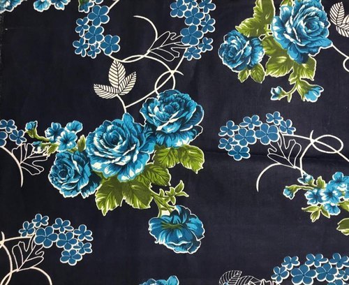 Assorted Polyester Black Base Printed Bed Sheet Fabric
