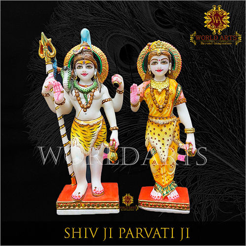 Marble Shiv Parvati Statue