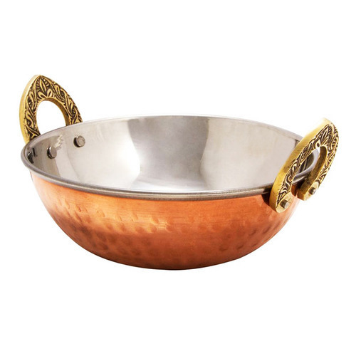 Copper Serving Kadai 1 Size: 5 X 2 Inch