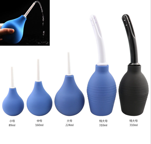 व्हाइट एंड ब्लू रेक्टल सिरिंज