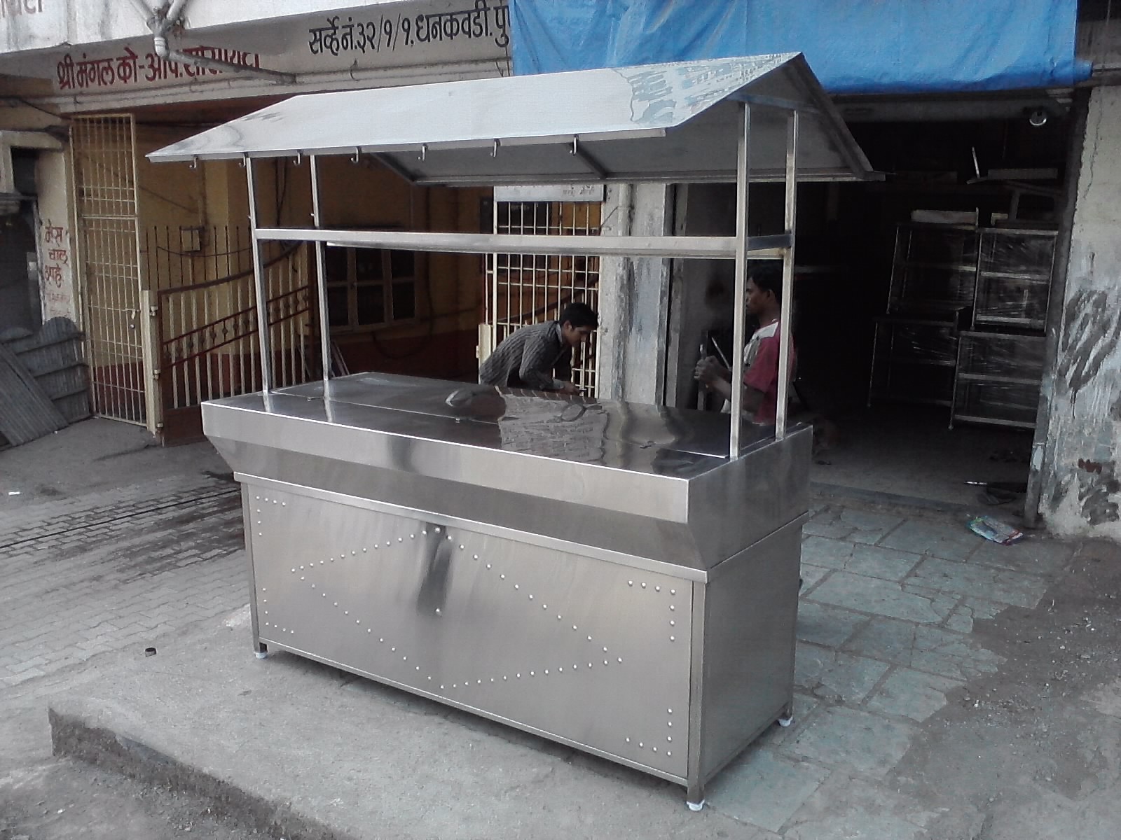 Pav Bhaji Counter - Stainless Steel, Custom Size | Ideal For Hotels, Restaurants, Canteens, Hospitals, Silver Finish