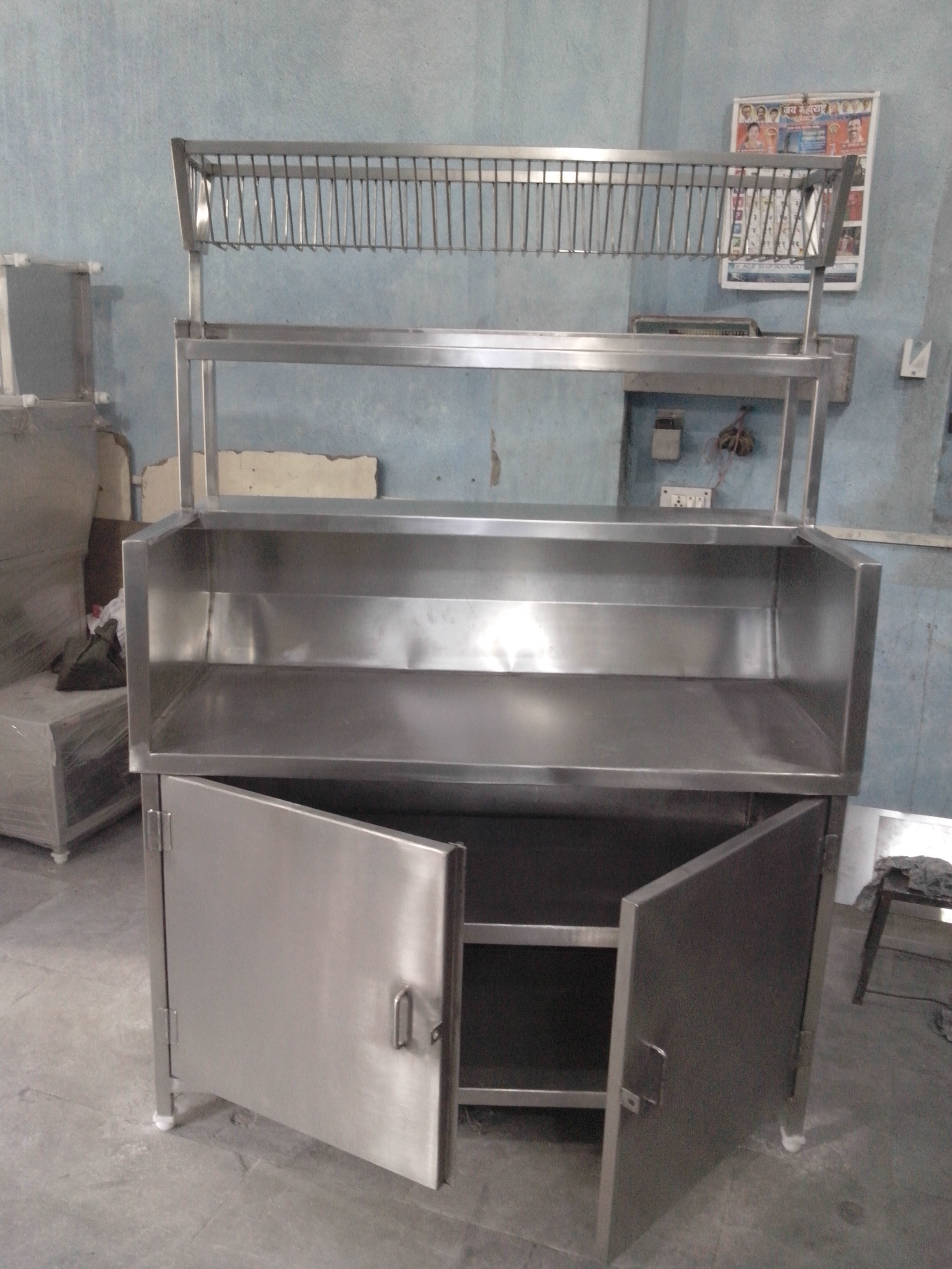 Pav Bhaji Counter - Stainless Steel, Custom Size | Ideal For Hotels, Restaurants, Canteens, Hospitals, Silver Finish