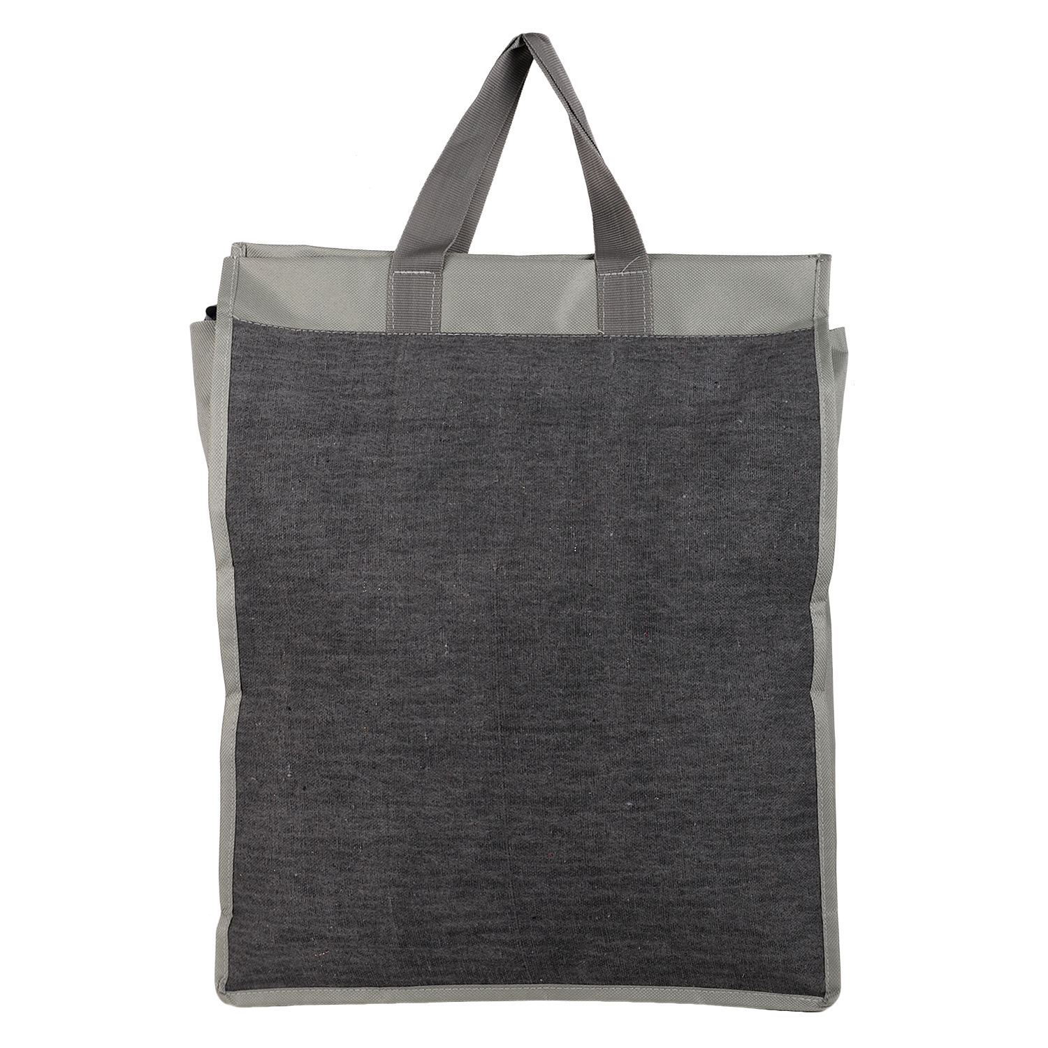 Promotional Shopping Thaila - 37x40 Cm, Grey | Stylish Design, Customized Logo, Moisture Proof, Zipper Top