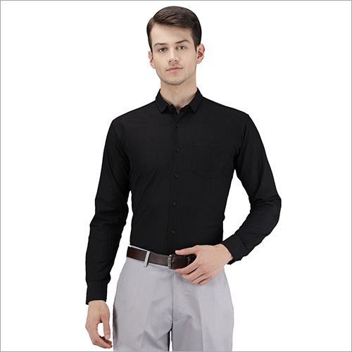 फॉर्मल ब्लैक शर्ट