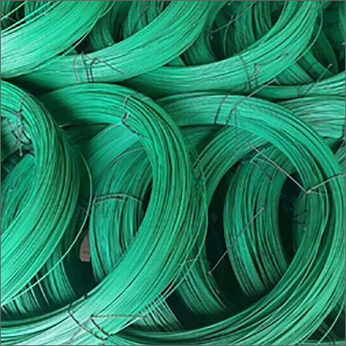 Industrial PVC Coated Wire - PVC Material, Standard Size, Green Color | Waterproof, Durable, Fire Retardant, Good Insulating Properties