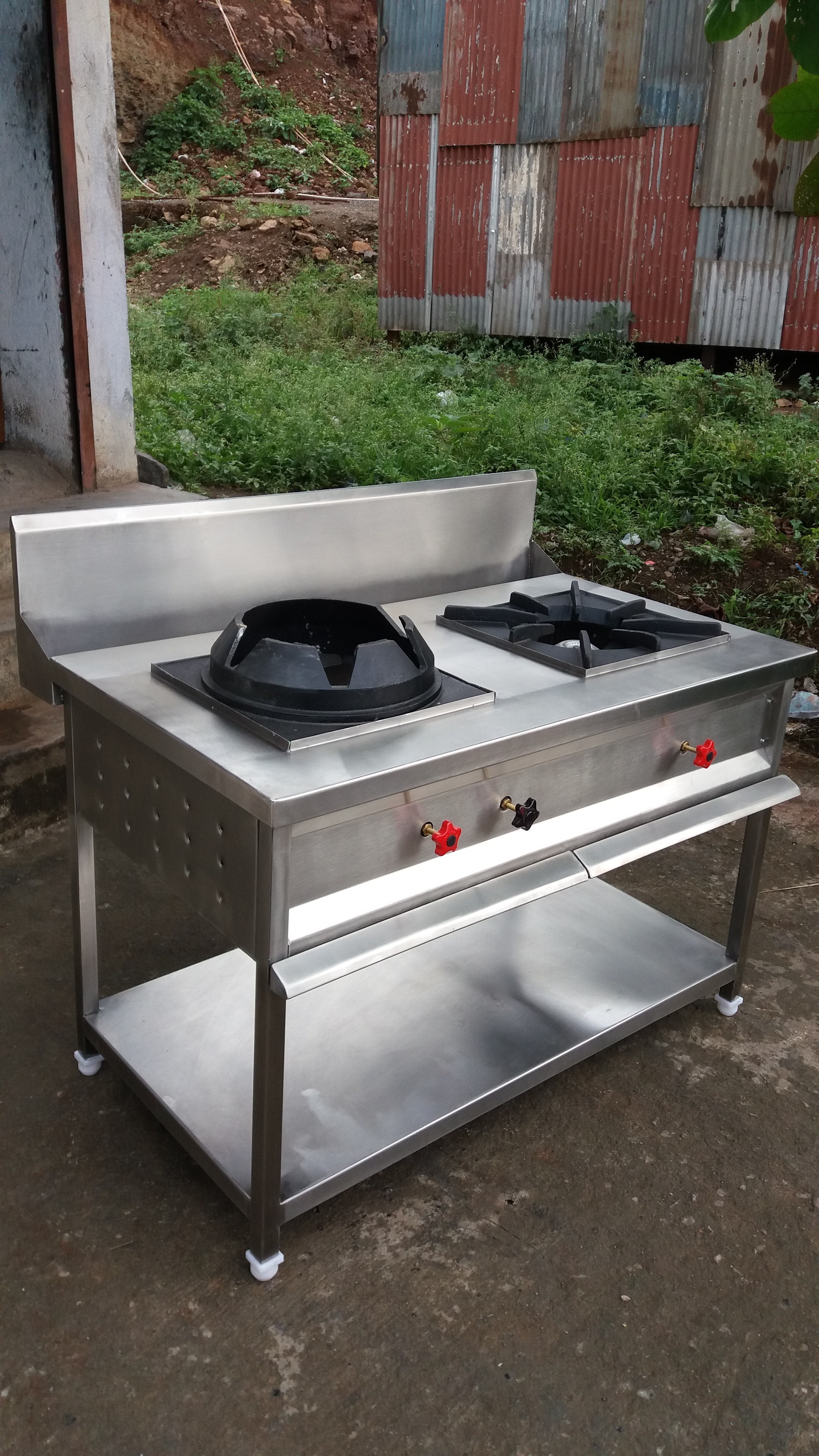 Manual Three Burner Gas Cooking Range