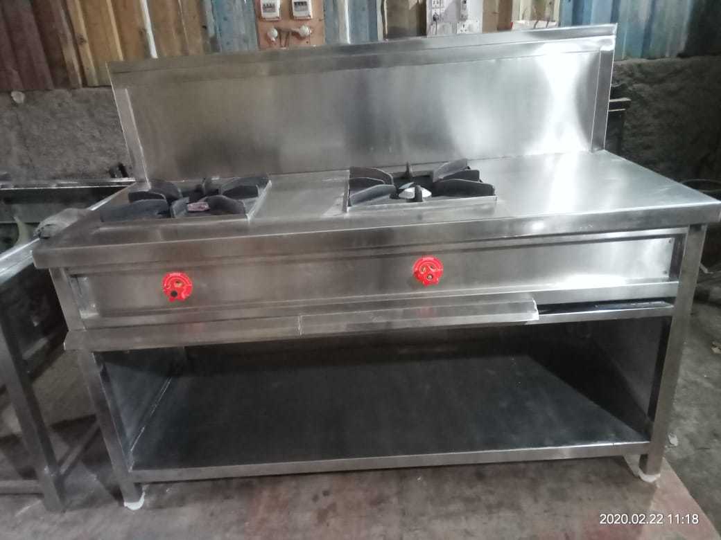 Manual Three Burner Gas Cooking Range