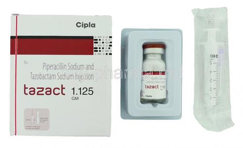 1.125mg Tazact Injection Ingredients: Piperacillin (1000mg) + Tazobactum (125mg)