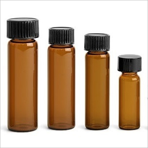 Amber Glass Storage Vial - Color: Brown