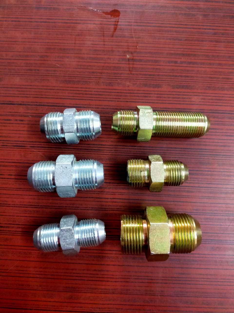 Hydraulic Adopter - Stainless Steel & Ms, Size 1/4" - 3", Silver, Polished Finish | Male Connection, Industrial Usage, Zinc Coated