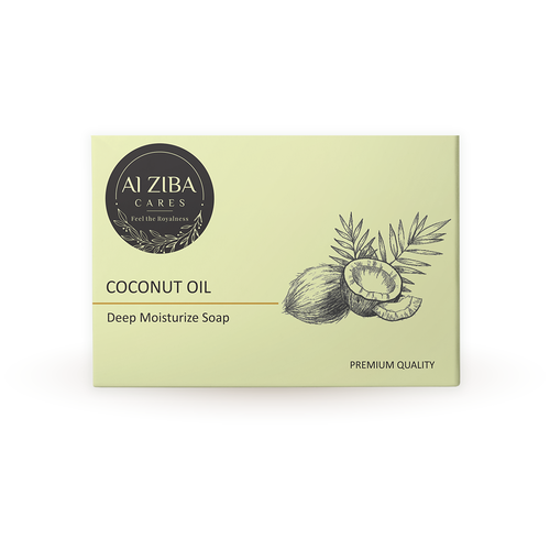 Coconut Oil Deep Moisturize Soap - 100gm | Herbal Ingredients, Light Green Color, Suitable for All Skin Types, Smooth Texture