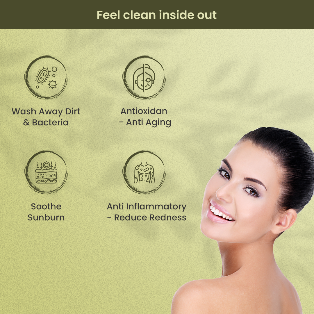 Coconut Oil Deep Moisturize Soap - 100gm | Herbal Ingredients, Light Green Color, Suitable For All Skin Types, Smooth Texture