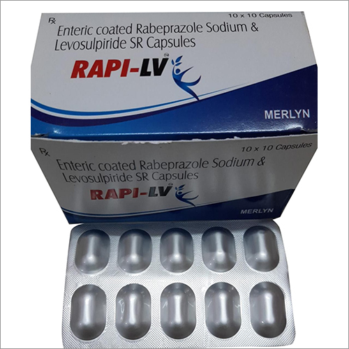 Enteric Coated Rabeprazole Sodium And Levosulpiride Sr Capsules - 10x10 Count | Recommended For Doctor's Prescription, Store In Dry Place