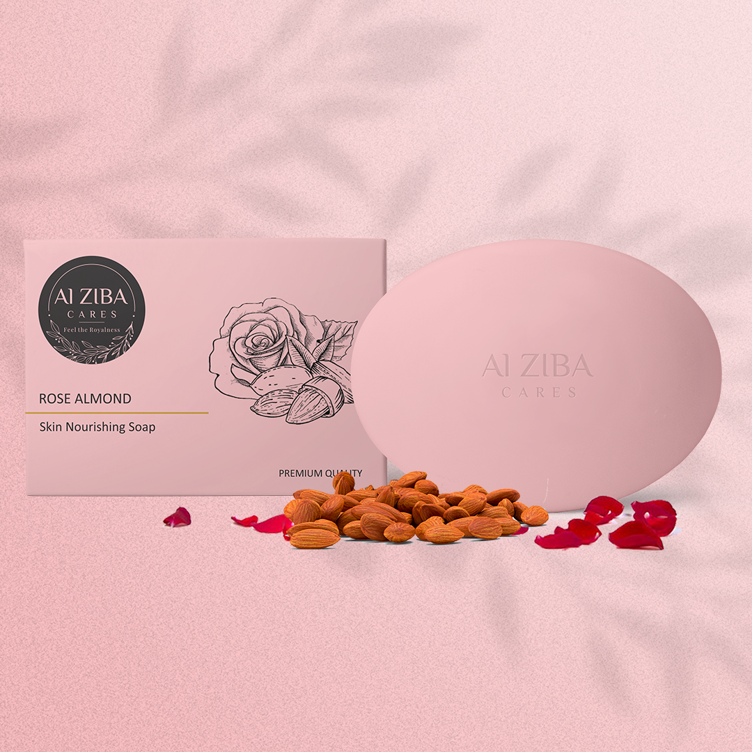 Rose Almond Skin Nourishing Soap - 100gm Color Code: Pink