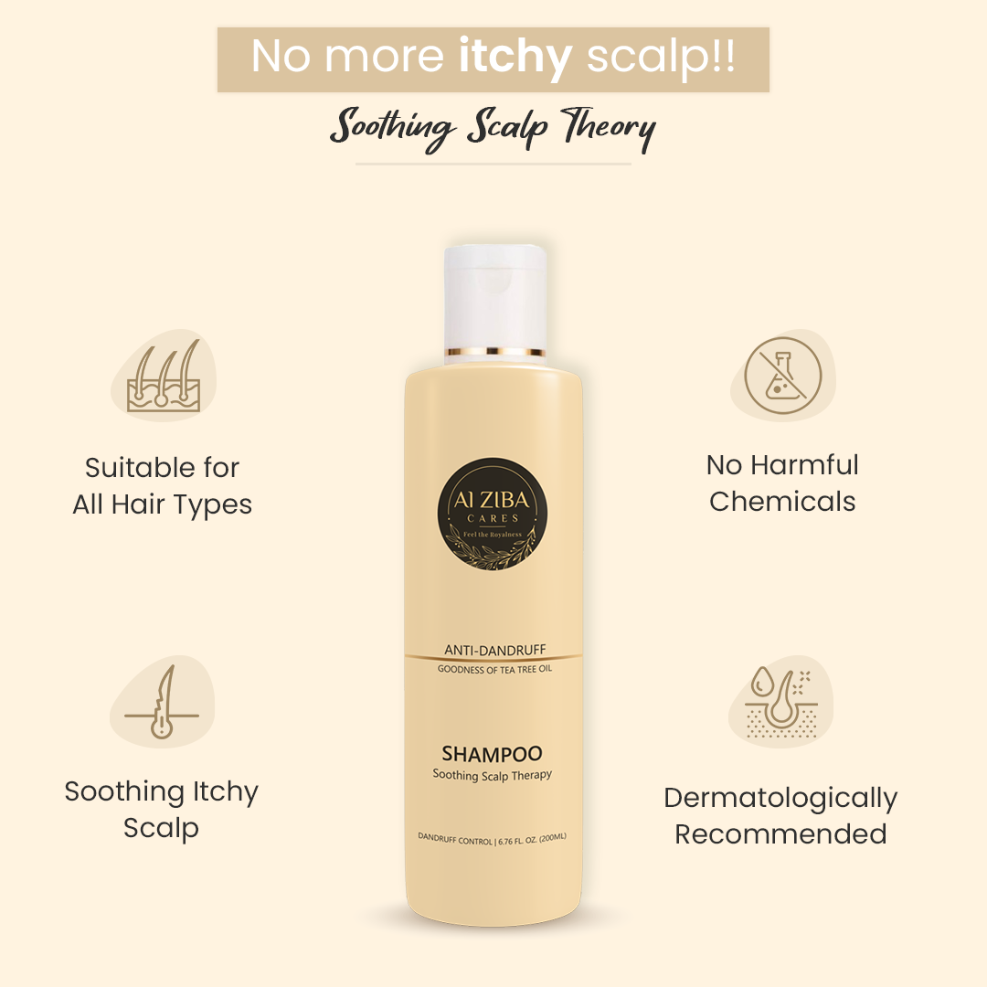 White Soothing Scalp Therapy Shampoo With Tea Tree Oil & Salicylic Acid - 200ml