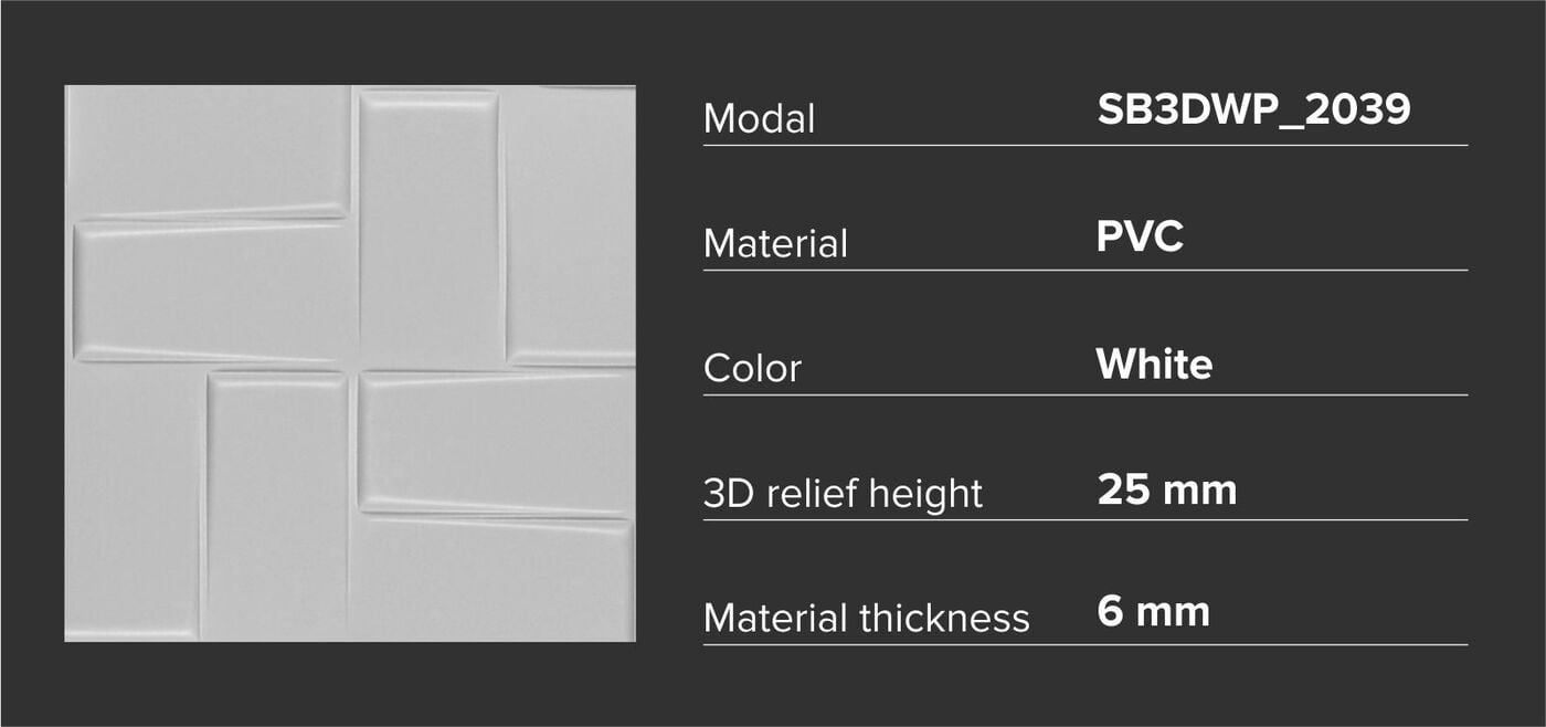 3dwp2039 3d Wall Panels Size: 8 X 4 Ft