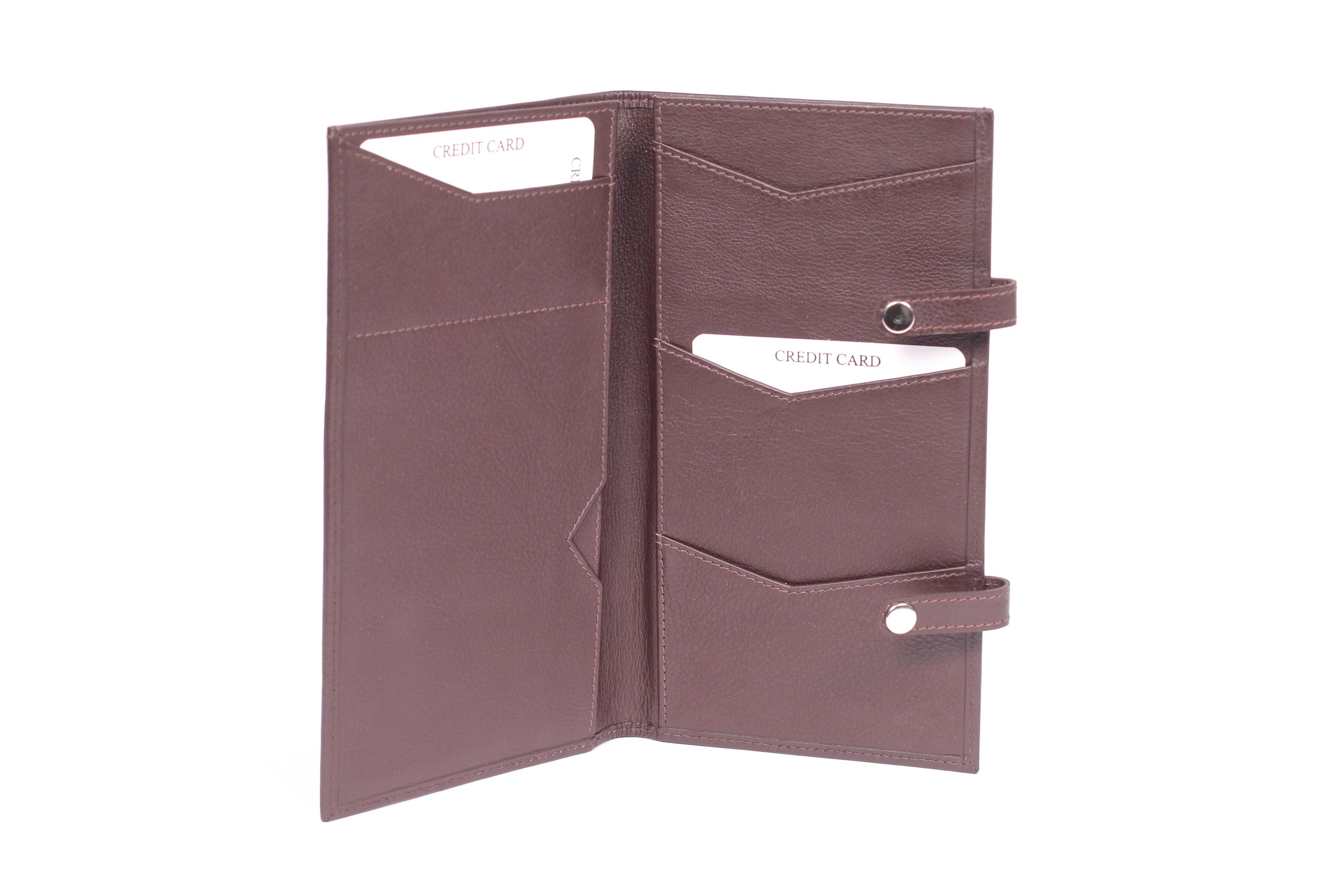 Genuine Pure Leather Wallet - Rfid Protected, Folded Design In Black Or Tan, Modern Style