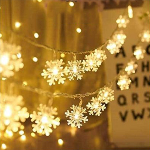 Snowflakes LED String Light - Plastic Material | Decorative Winter Lighting, Energy Efficient Illumination