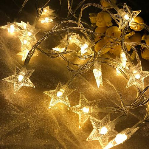 16 LED Star String Light - Plastic Material | Ideal for Festive Decoration, Energy Efficient, Attractive Glow for Various Celebrations