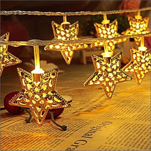 Moroccan Star Metal String Light - Plastic Material | Elegant Star-Shaped Design, Ideal for Romantic Bedroom and Garden Atmosphere