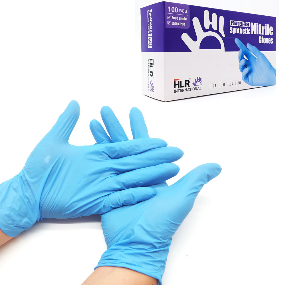 Blue Nitrile And Vinyl Gloves