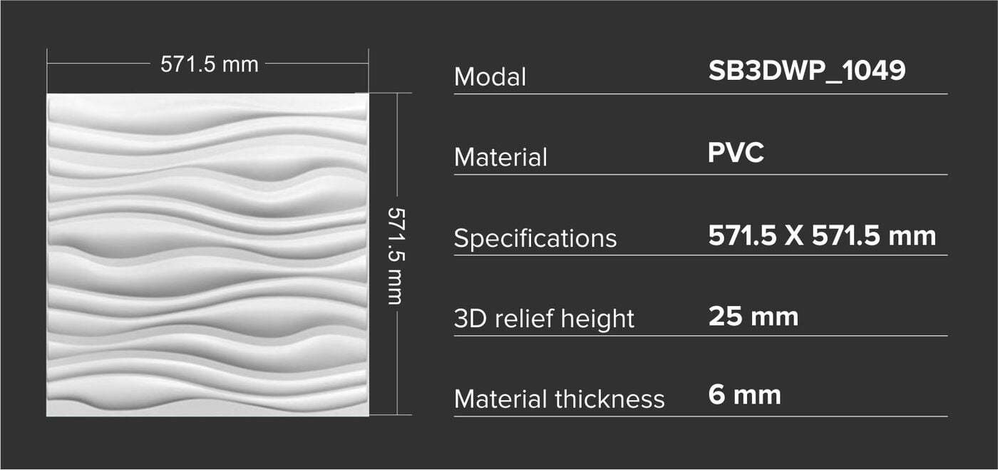3d Wall Panels Sehrawat Brothers 3dwp1049 Size: 8 X 4 Ft