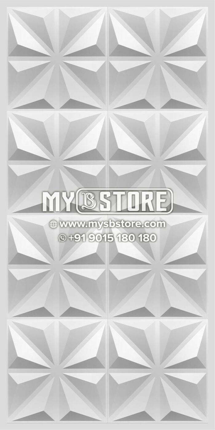 3d Wall Panels - Pvc, 8' X 4' Size, 6mm Thickness | Lightweight, Easy To Install, 100+ Design Options, Paintable For Customization, Ideal For Residential & Commercial Use