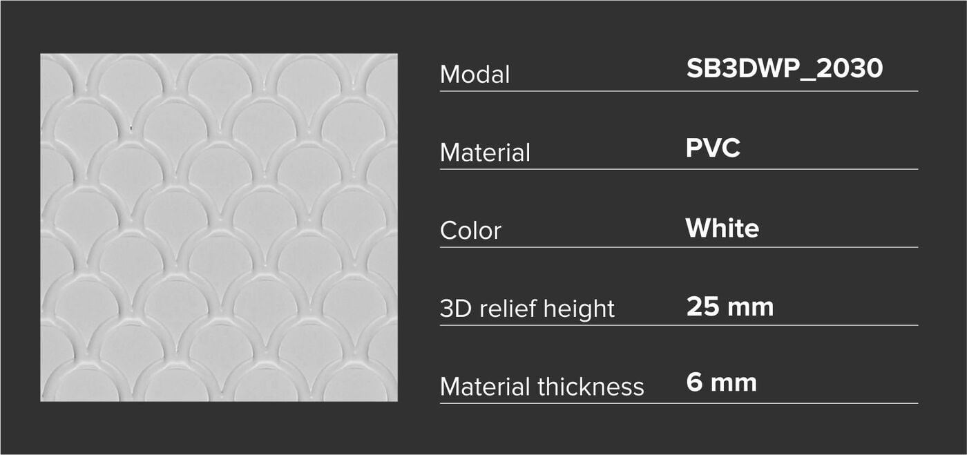 3dwp2030 3d Wall Panels Size: 8 X 4 Ft