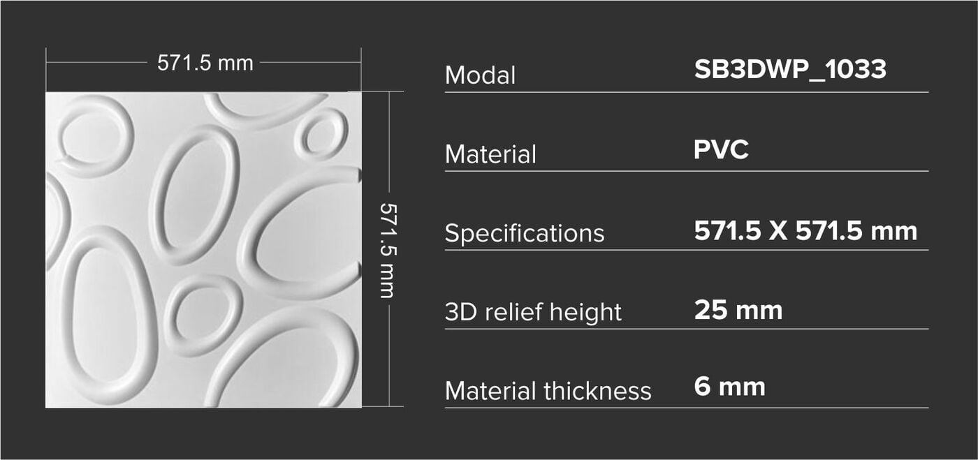 3dwp1033 3d Wall Panels Size: 8 X 4 Ft