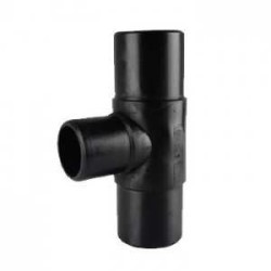 HDPE Spigot Tee - 40mm to 200mm Size Range | Black Color, Welding Connection