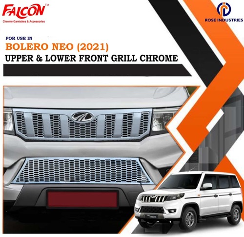 बोलेरो नियो अपर और लोअर फ्रंट ग्रिल क्रोम