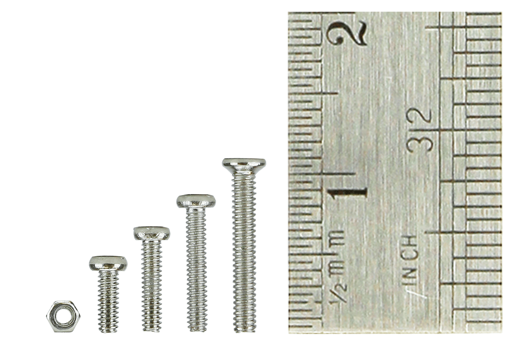 Microfast Nuts And Washers - Stainless Steel, M1.0x0.25 To Unc2-56, Black And Ss Finish | Ideal For Micro Sized Components