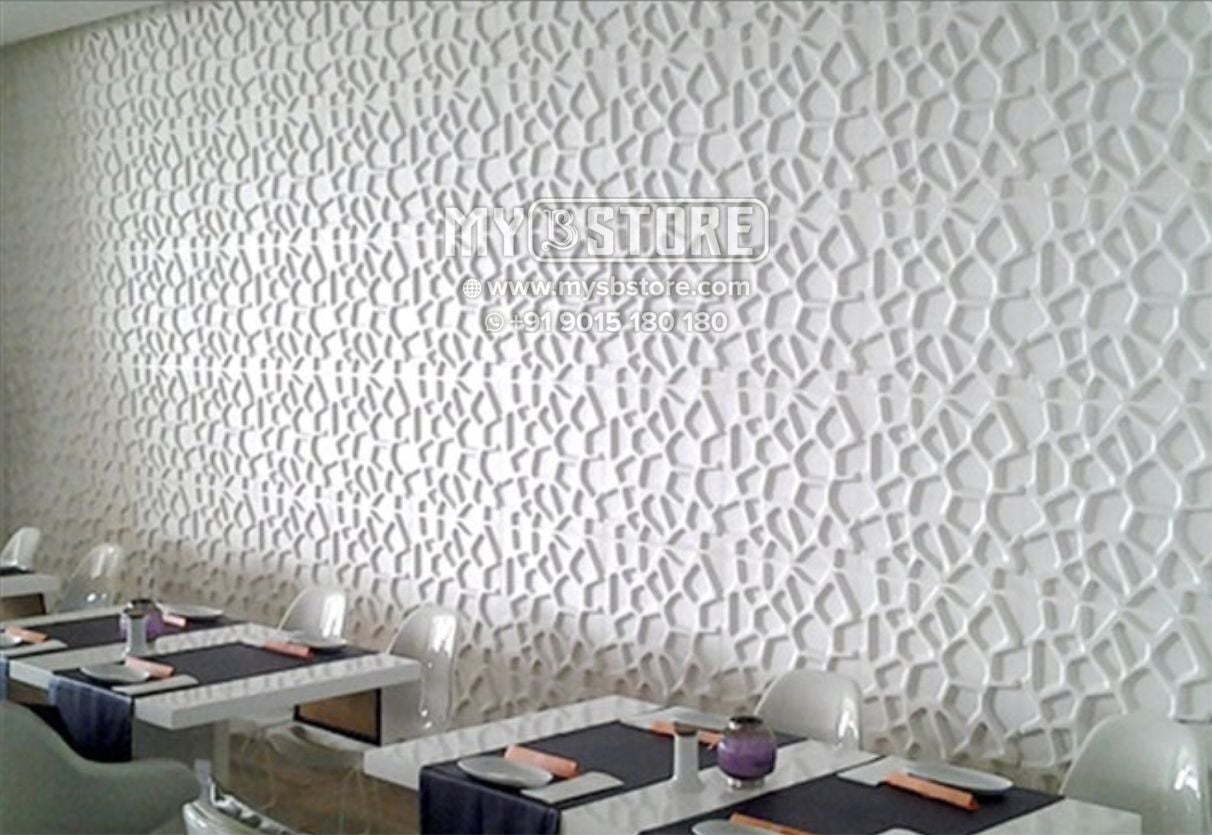 3d Wall Panels - Pvc, 8' X 4', 6mm Thickness | Lightweight, Easy To Install, 100+ Unique Designs, Paintable, Perfect For Residential & Commercial Projects