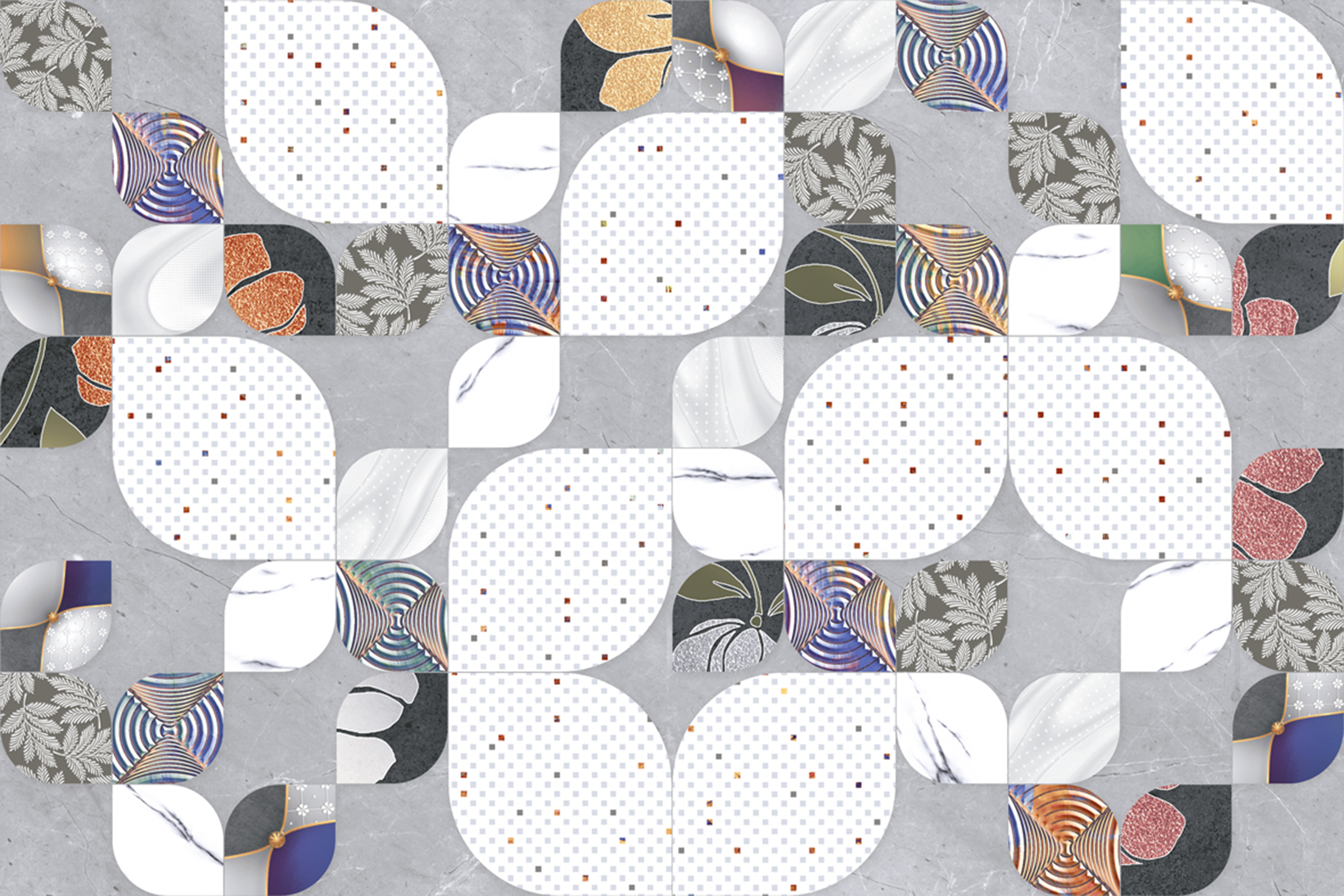 Multi Color 15198 Glossy Ceramic Wall Tiles 300x450mm