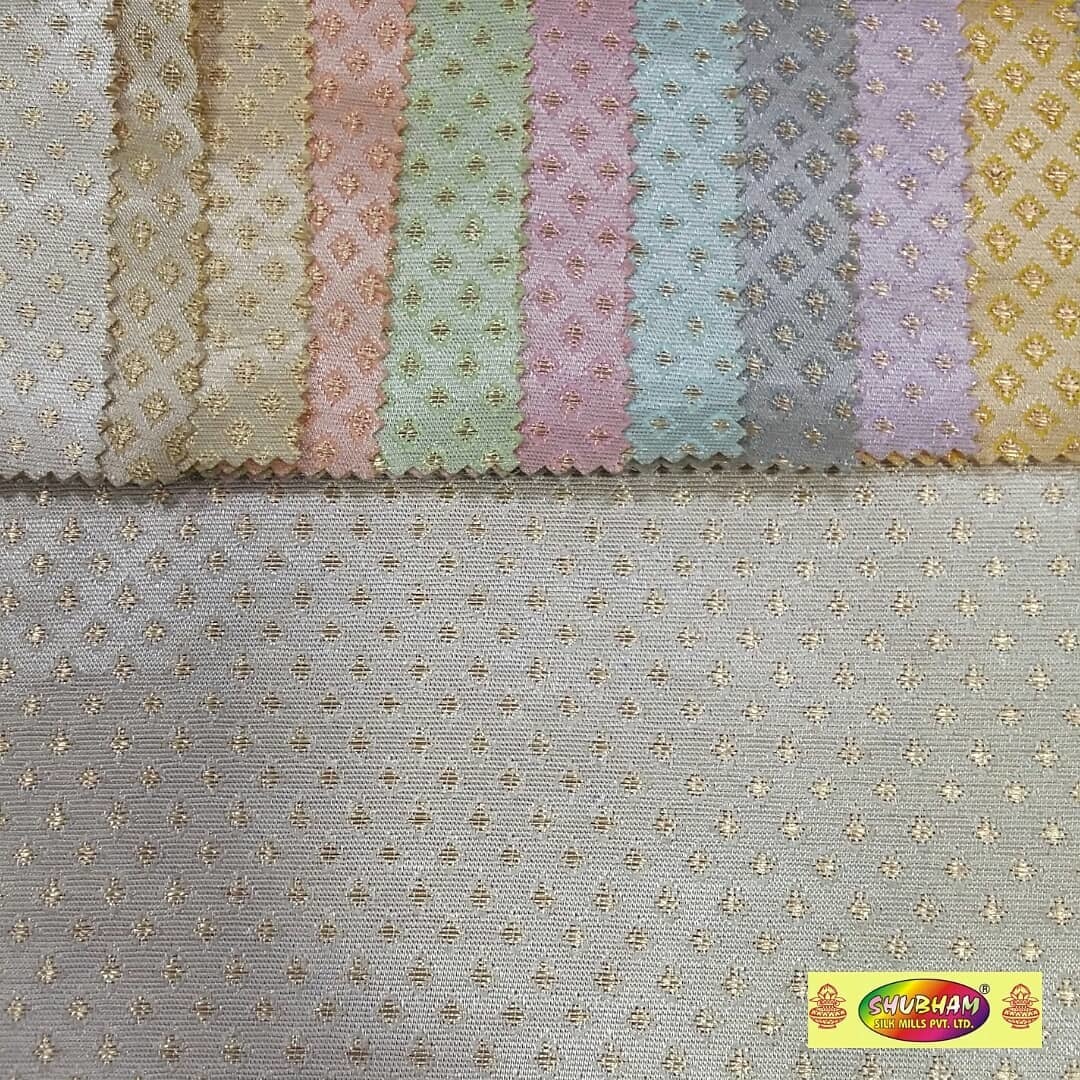 Sherwani 58 Brocade Fabric - 100 Cm Length 58 Inch Width | Washable Jacquard Material In All Light Colors For Wedding Wear
